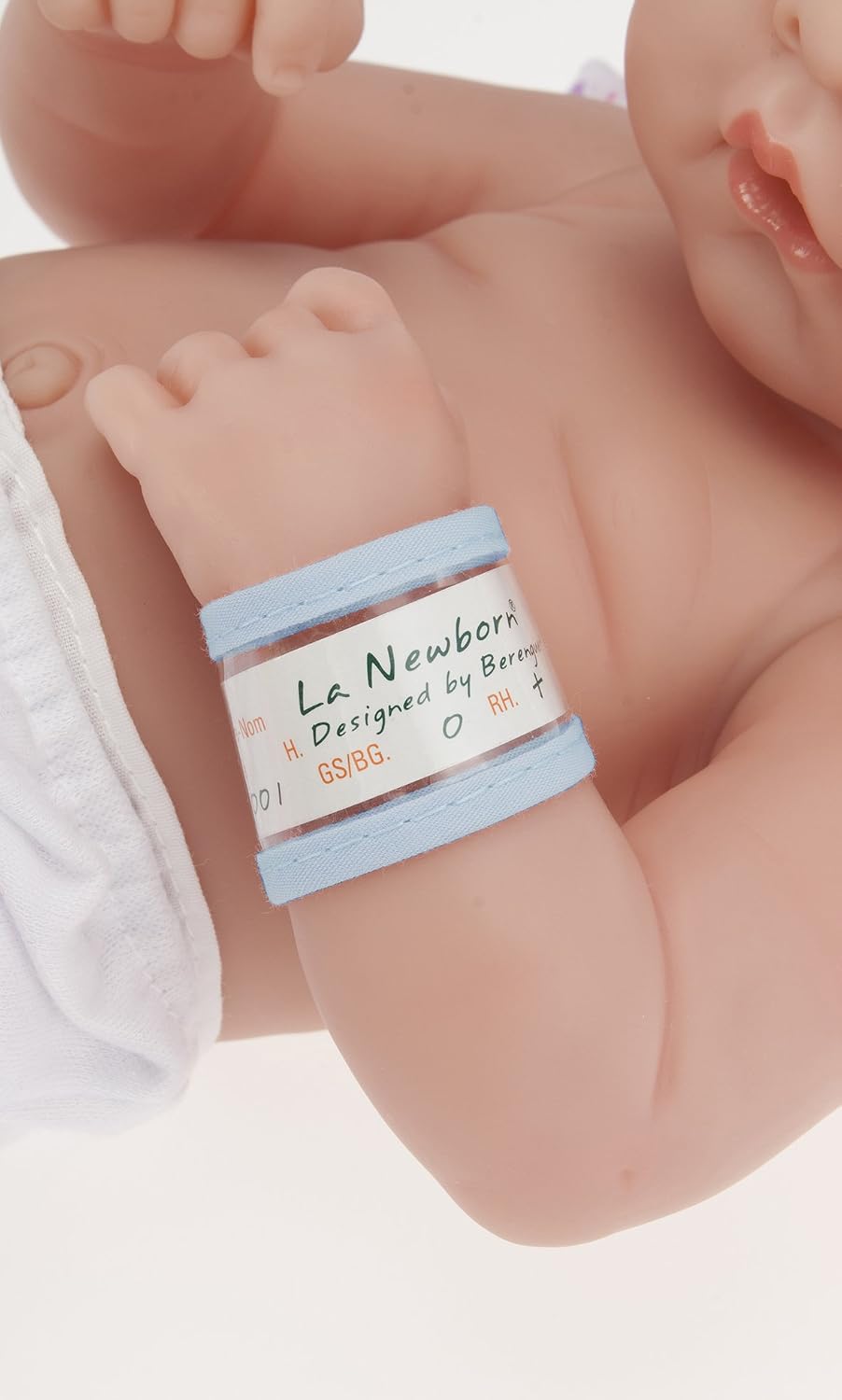 JC Toys 18504 La Newborn First Yawn 15-inch Real Boy Vinyl Doll, Blue, 14 inches - Image 5