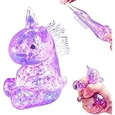 1Pcs Unicorn Stress Relief Toys Stress Balls for Adult Cute Animal Squeeze Sensory Toys Squeeze Sugar Ball Unicorn Squishy Toys for Kids Christmas Stocking Stuffer Gift ADHD Autism Anxiety(Purple)
