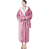 Skilydia Women's robes hooded winter warm with pockets soft bathrobe for women Cozy Spa Lounge wear ladies plush full length