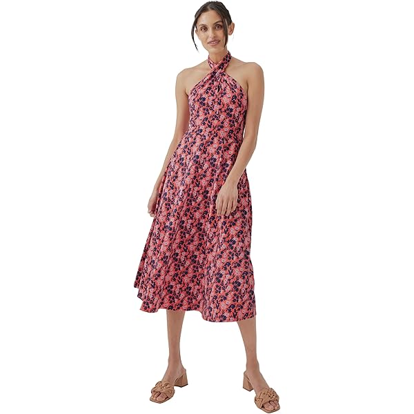 Vince Camuto Women's Metallic Jacquard Fit & Flare Dress, V-Neck,  Sleeveless (Multi,8) at Amazon Women's Clothing store