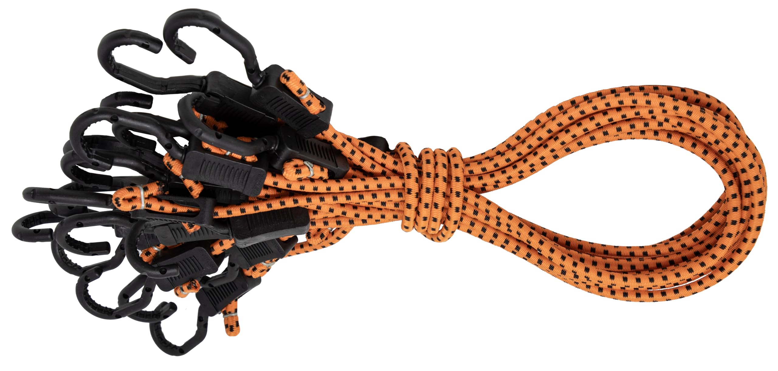 Kotap MABC-36 All-Purpose Adjustable Bungee Cords with Hooks, Orange/Black, 91.5 cm