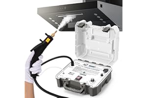 Hapyvergo 1500W High Pressure Steam Cleaner for Grout and Tile, Steamer for Cleaning Ready in 15s, 230℉ High Heat Steam Cleaning Machine for Home Bed Auto Car Detailing Kitchen Bathroom 110V