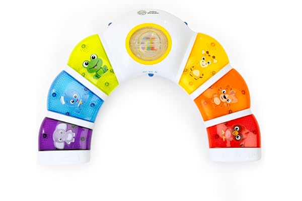 Baby Einstein Glow & Discover Light Bar Musical Activity Station and Tummy Time Toy, Montessori Cause and Effect Early Learni
