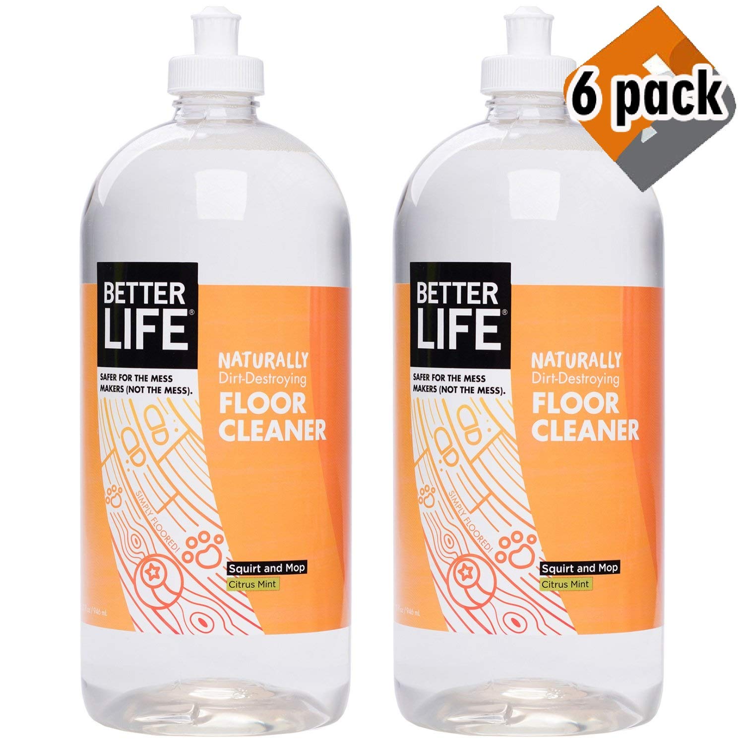 Better Life Natural Plant Based Best Hardwood Floor Cleaner Safe On All Hard Floor Surfaces Citrus Mint