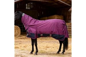 1200D Ripstop Waterproof Breathable Horse Blankets, Warm Cotton Filling Liner, Standard Neck, Large Tail Flap, Windproof Warm