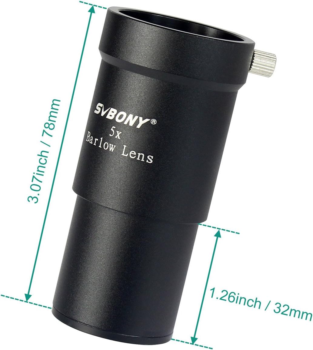 Svbony Barlow Lens 5x, 1.25 inches Aluminum Alloy Barlow Full Multi Coated - Image 3
