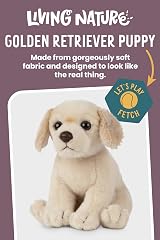 Living Nature Golden Retriever Puppy Plush Toy 15cm Eco Friendly view 3