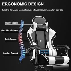 GTPLAYER Gaming Chair, Computer Chair with Footrest