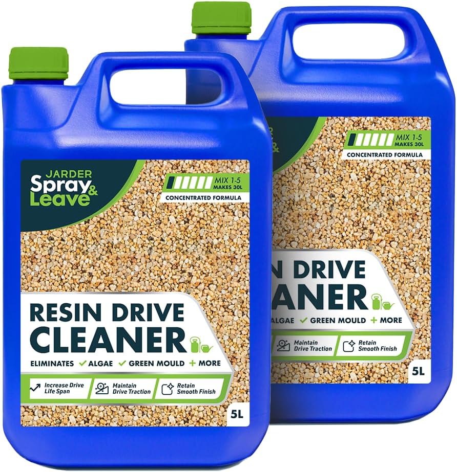 Jarder Resin Driveway Cleaner 2 x 5L Algae Mould No Bleach Safe for Resin