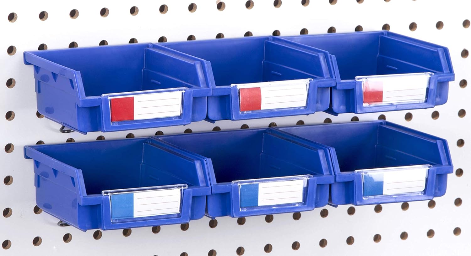 Right Arrange Pegboard Bins 6 Pack Blue Hooks to Any Peg Board