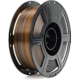 FLASHFORGE Silk Dual Color Filament, Black and Gold 2 in 1 Coextrusion Silk PLA Filament 1.75mm, 3D Printer Filament Color Change 1kg(2.2lbs) Spool, Dimensional Accuracy +/- 0.02mm
