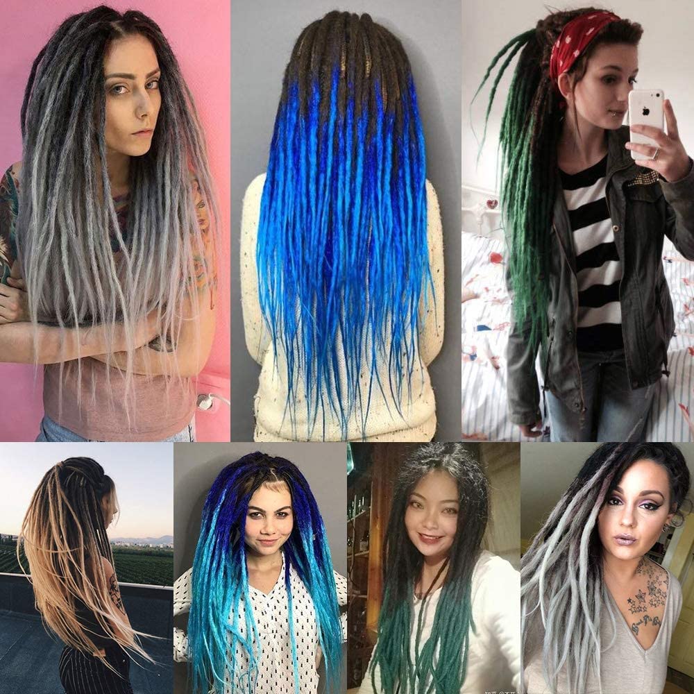 36 Inch 20 Strands Dreadlock Extensions Reggae
