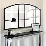 WAMIRRO Black Grid Wall Mirror,Wide Window Pane
