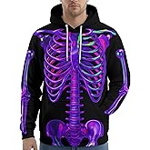 HIVICHI Graphic Hoodies for Men Funny 3D Print Cool Designed Novelty Fashion Pullover Hooded Sweatshirt