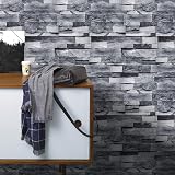 Ohmywor Grey Brick Peel and Stick Wallpaper 45x300cm Self Adhesive PVC view 3