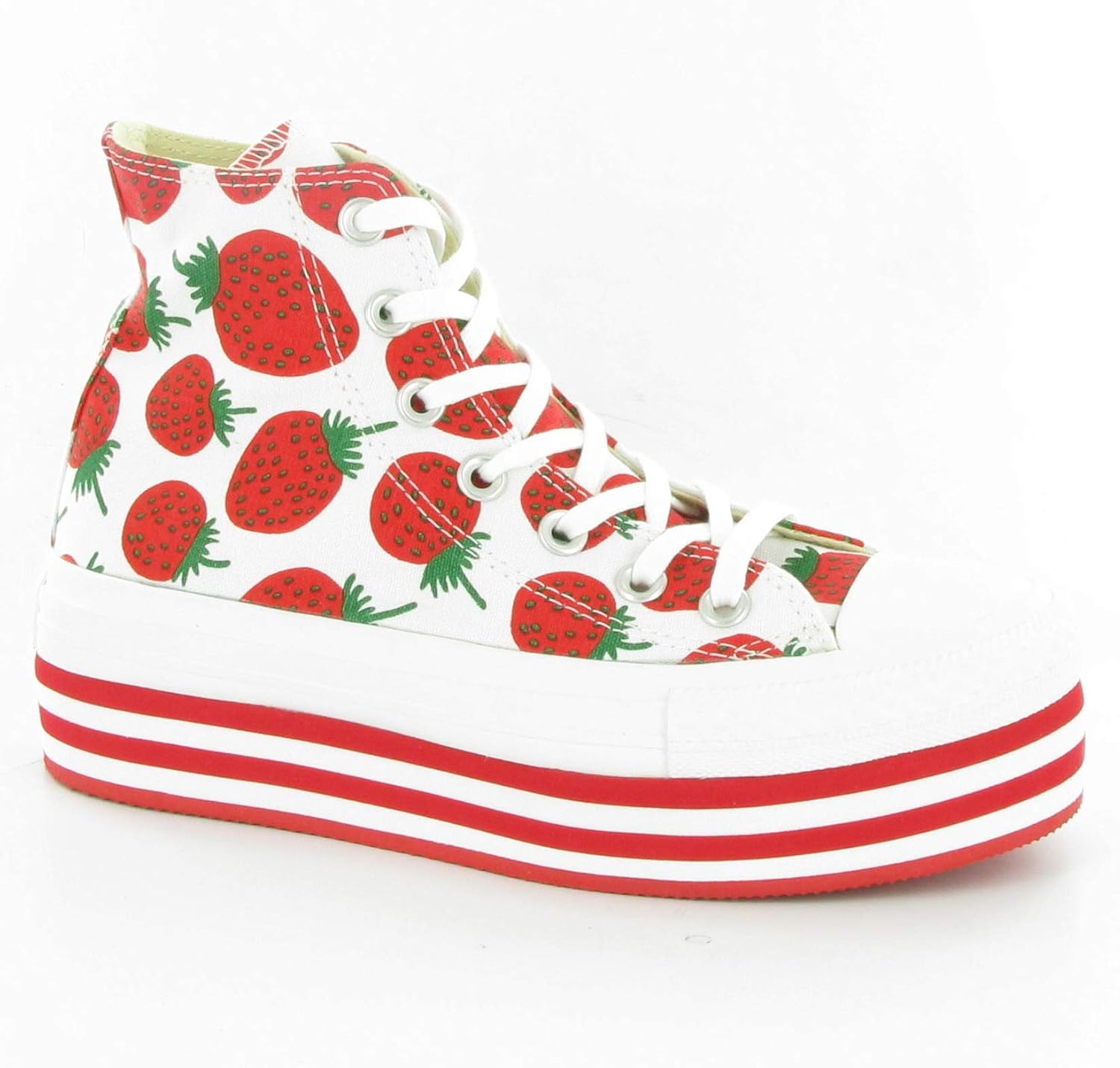strawberry high top converse