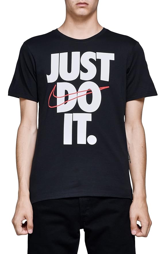 Buy Nike Hybrid Just Do It Men's T-Shirt (Large, Black/White/University Red) at Amazon.in