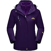 MAGCOMSEN Women's 3-in-1 Winter Coats Snow Ski Jacket Waterproof Windproof Fleece Lined Winter Jacket Parka