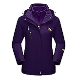 MAGCOMSEN Women's Winter Jacket 3 in 1 Waterproof