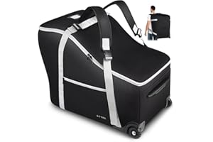 SCTEL Infant Car Seat Travel Bag Backpack for Airplane, Fits Doona Car Seat Stroller and Base, Padded Carseat Cover for Air Travel, Nuna Pipa Car Seat Travel Bag with Wheels