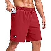 G Gradual Men's Workout Gym Shorts with 2 Zipper Pockets 7"/ 5"/ 9" Quick Dry Athletic Running Basketball Shorts for Men