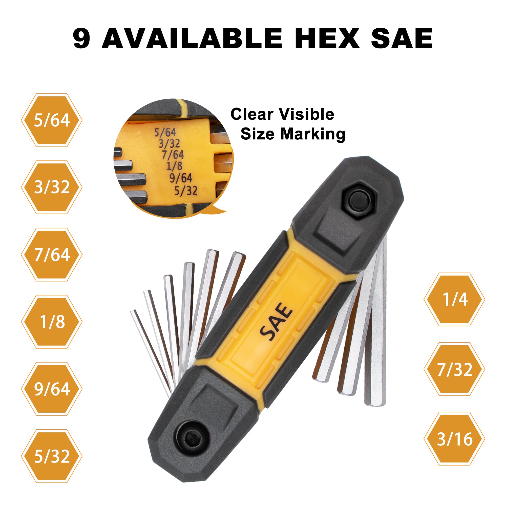 MULWARK 17pcs Folding Allen Wrench Set | Metric