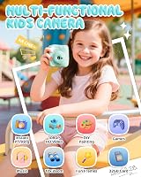 CAMCLID Kids Camera Instant Print 1080P 32GB Green view 2