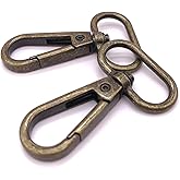 Goyunwell Swivel Lobster Clasps Push Gate Snap Hook Clasp 1" Swivel Hooks for Purse Making Lobster Clasp Swivel Snap Hooks Clips 1 inch Antique Bronze 15pcs