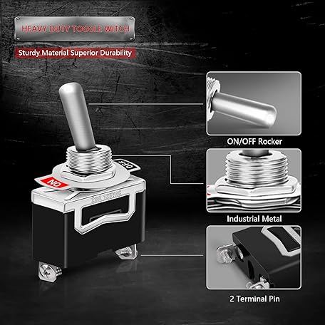 Mua COROTC Toggle Switches, 8 Pack 2 Pin ON Off SPST Car Rocker ...