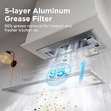 COMFEE' Integrated Cooker Hood 52cm Stainless Steel 400m³/h view 5