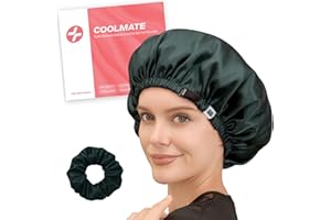 CoolMate Adjustable Satin Silk Bonnet for Sleeping Women, Tie Double Lined Silk Bonnet for Women Long Hair