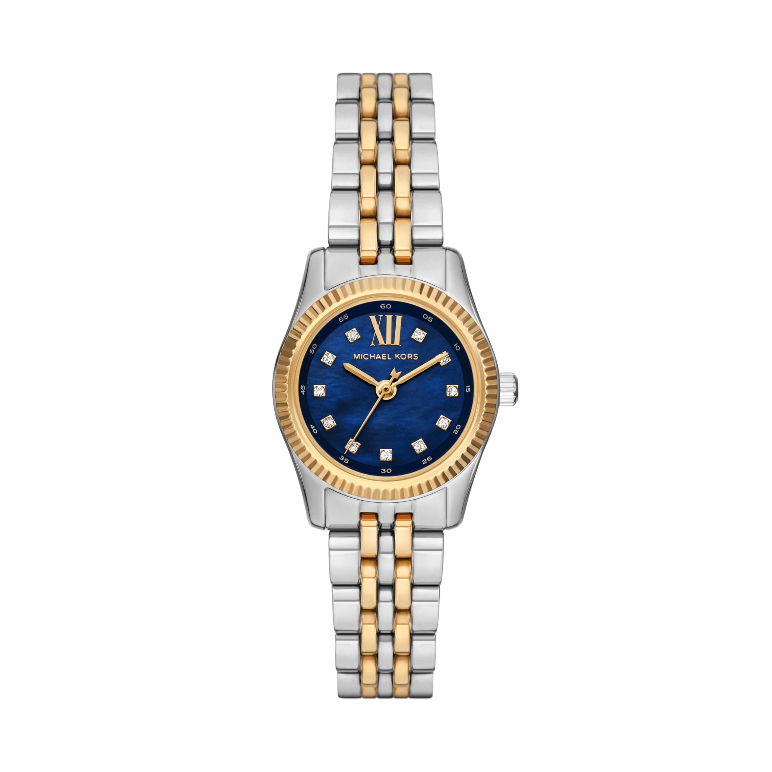 Michael Kors Women's Lexington Three-Hand Two-Tone Stainless Steel Watch Image