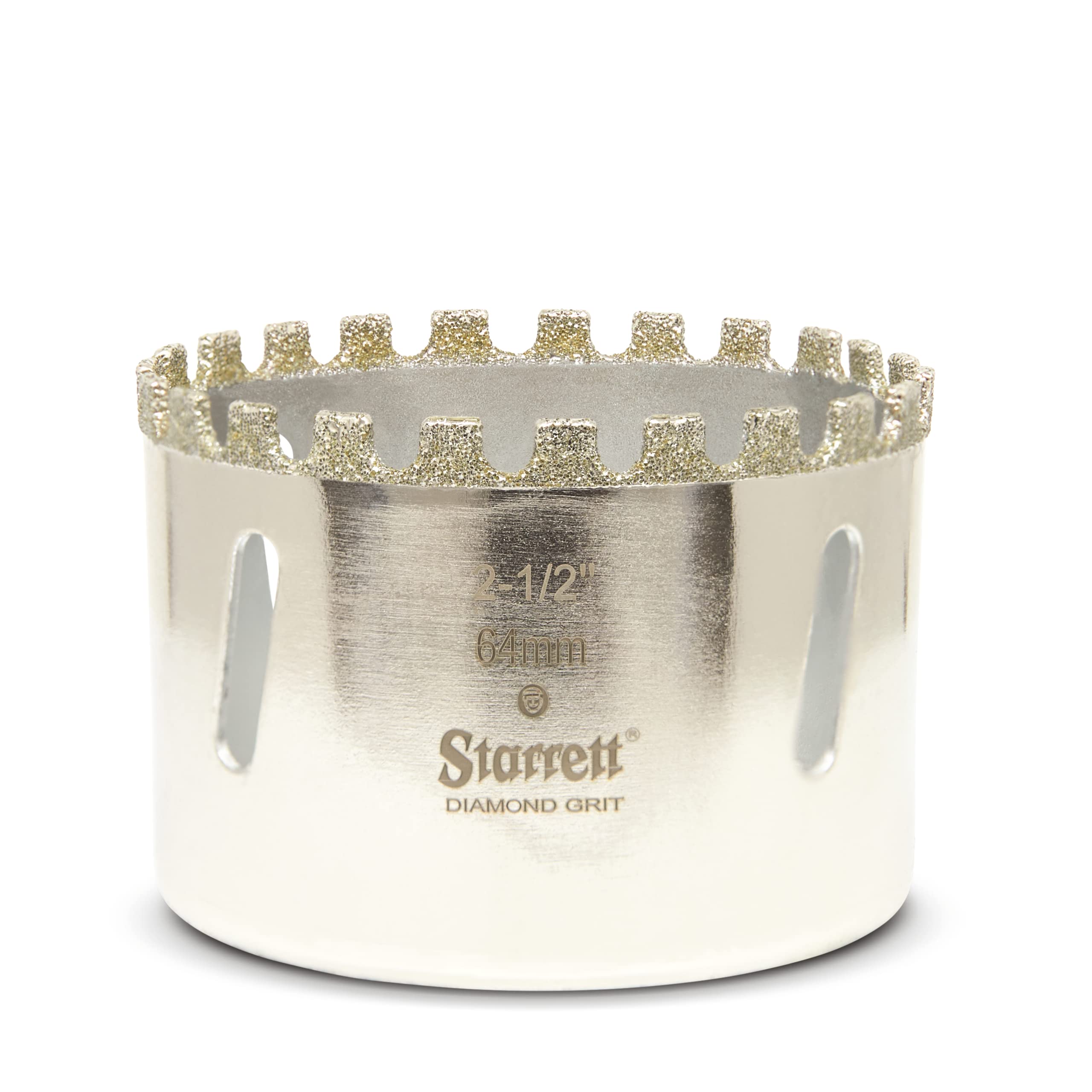 Starrett Diamond Grit Hole Saw - D0212 Ceramic and Tile Drill Cutter - For Brick Glass Marble Slate Stone Porcelain - 64mm (2.1/2 inch)