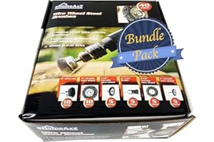 EHOMEA2Z Wire Wheel Steel (40 Pack) Brush Cup for Drill 1/4 Inch Hex Shank for Cleaning Stripping Rotary Metal Power Drill Paint Rust Removal, for Power Drill Attachment (40)