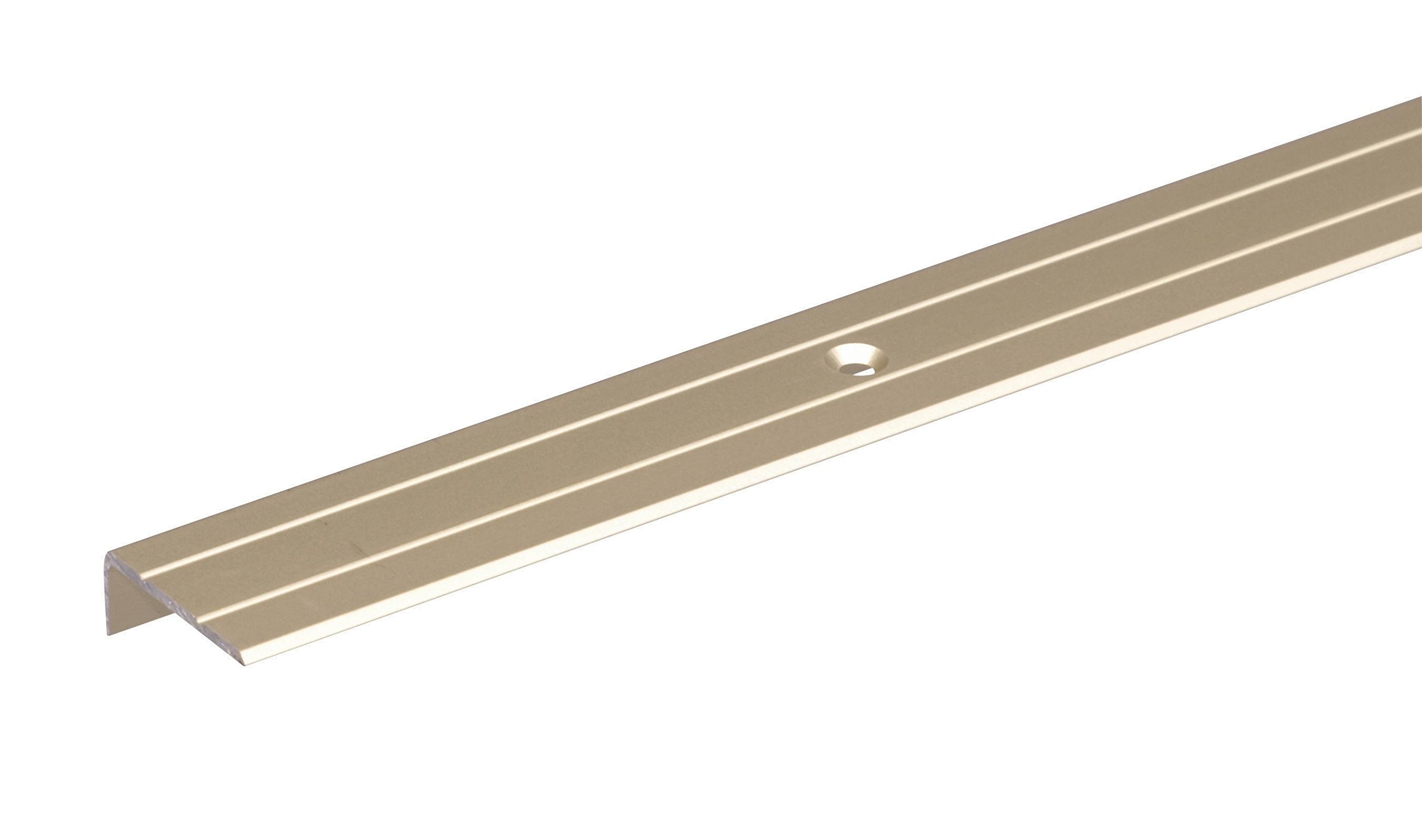ALBERTS Stair Edging Profile - Silver Aluminium - 1000mm x 24.5mm x 20mm - 175kg Load Capacity - Easy Assembly