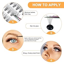Individual Lashes 280 Cluster Lashes Clusters B&Q