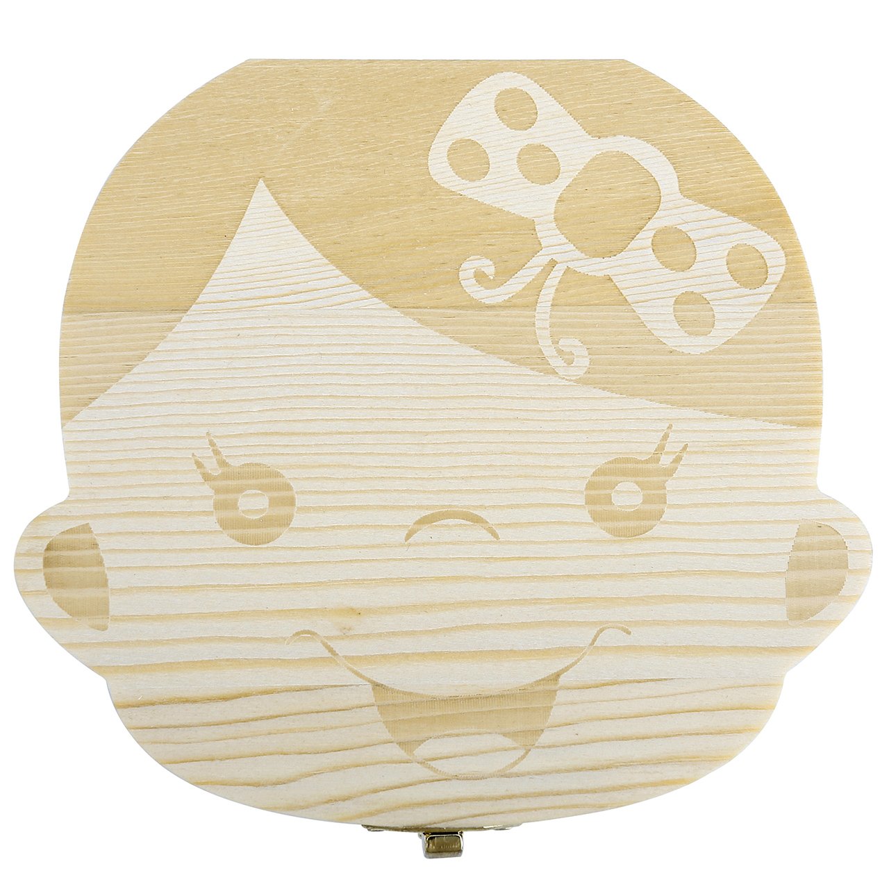 Baby Teeth Box, Yoption Child Milk Teeth Save Wooden Keepsake Souvenir Box, Customize Personalized Baby Tooth Box for Kids Boy&Girl (English, Girl)