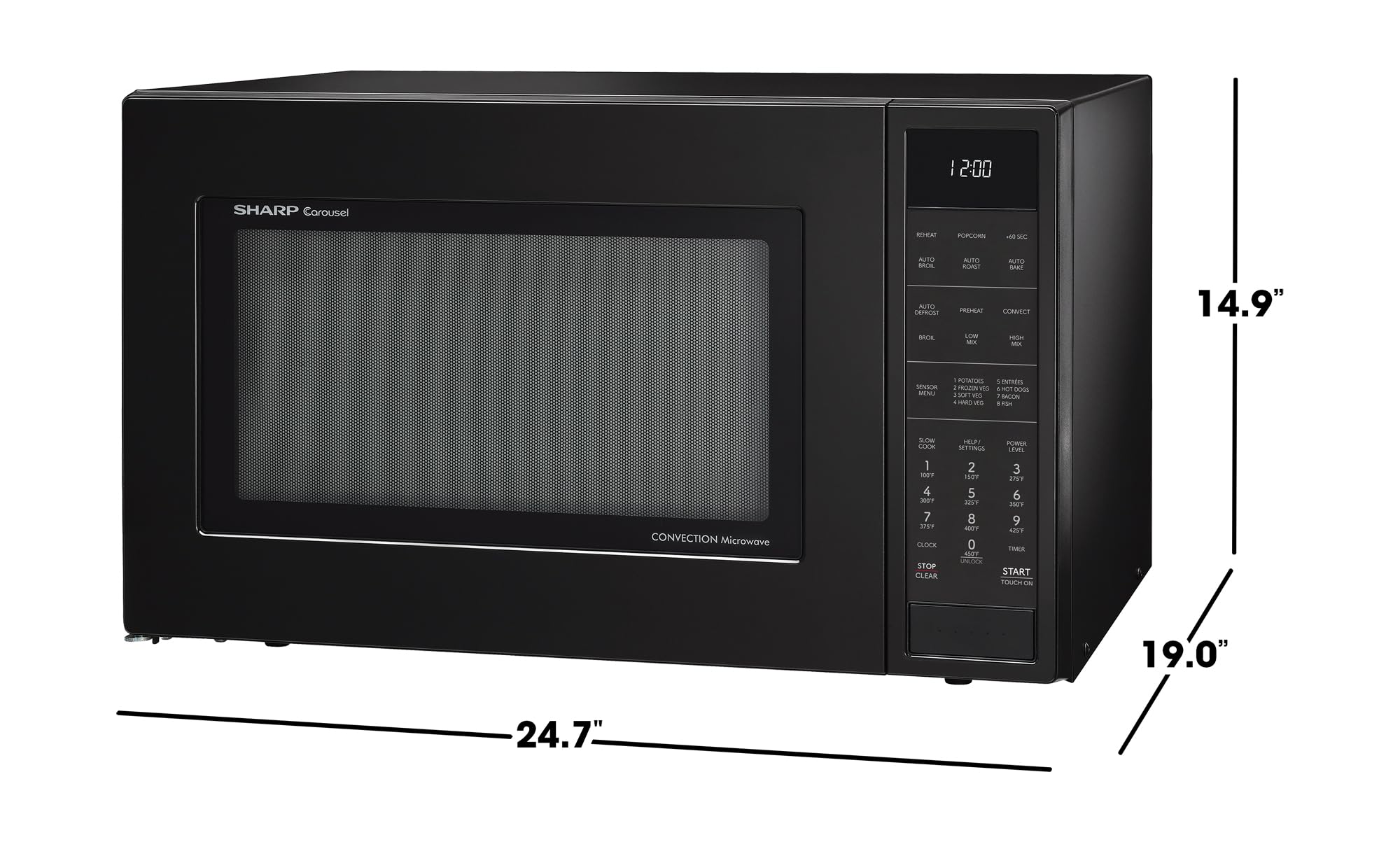 SHARP SMC1585KB Convection Countertop Microwave Oven with Removeable 15.4