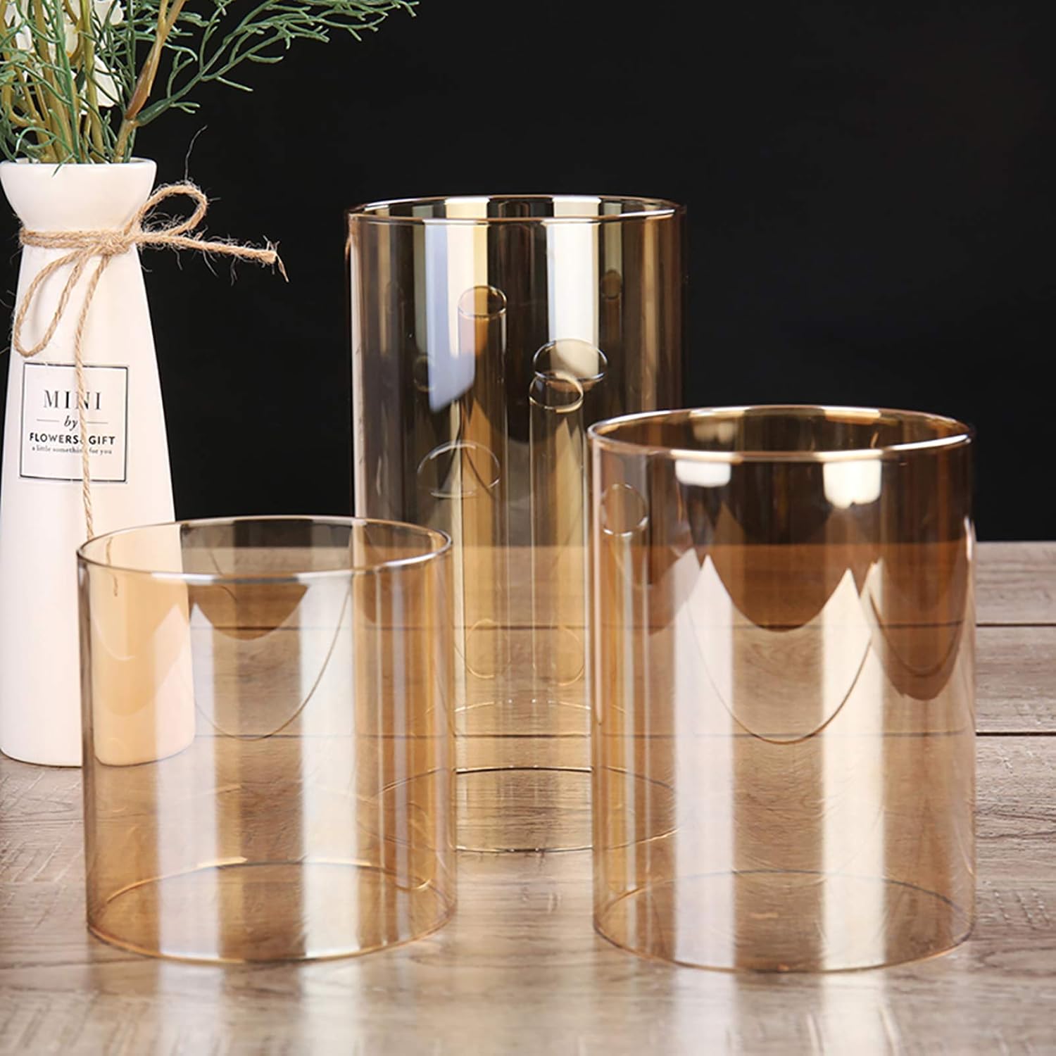 Yxxc Hurricane Candle Holder Glass, Open Ended Glass