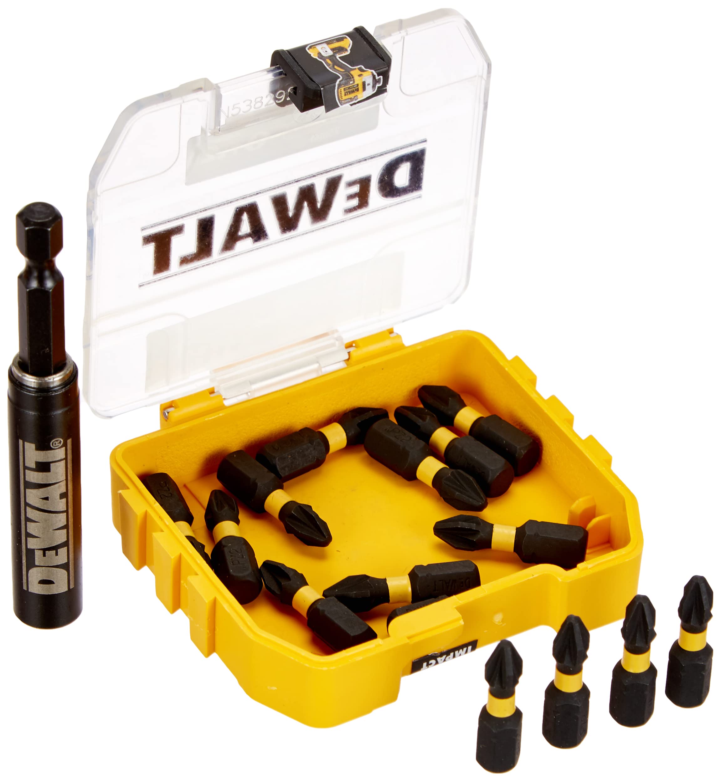 XMS DEWALT Extreme Impact Torsion Bits PZ2 x 16,Multi,One Size,DT70618T-QZ