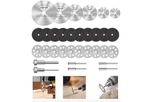 FOTYBEI Cutting Wheel Set for Dremel Rotary Tool, HSS Circular Saw Blades, Resin Cutting Discs, 545 Diamond Cutting Wheel, Accessories Cutting Discs with 1/8" Shank for Wood Glass Plastic Stone Metalwith