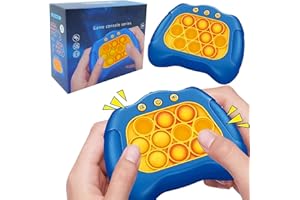 SPRSTAR Bubble Game Handheld,Speed Push Game Machine- Quick Push Bubble Competitive Game Console Series,Fidget Console,Music Whack A Mole Handheld Game,Have Fun with Friends Family(Blue)