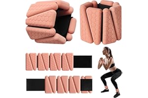 FOUUAAOOU Wrist Weights, 2Pack Adjustable Silicone Weighted Bangles for Women and Men, Wearable Wrist Ankle Weights Suitable for Yoga, Walking and Gym, Arm & Leg Workout, 2lb