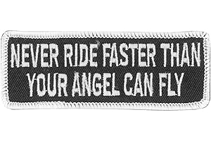 Hot Leathers - PPL9114 Never Ride Faster... Patch (4" Width x 2" Height)