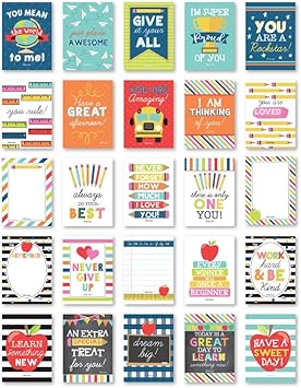 25 School Lunch Box Notes For Kids Inspirational Motivational Cards For Boys Girls From Mom Encouraging For Student Children Teens Thinking Of You Positive Affirmations Encouragement Lol Fun Love Amazon Co Uk Office Products