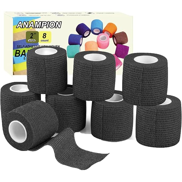Lot De 12 Rouleaux Bandage Autoadhésif Cohésif 5cm X 4.5m - Pour Chevilles, Sport, Animaux, étanche