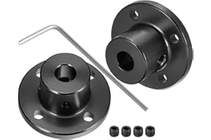 LULUQUEEN 2PCS Black 6mm Flange Shaft Coupling High Hardness Metal Axis Bearing Fittings DIY Model Accessory Rigid Flange Guide Shaft Coupler Motor Connector