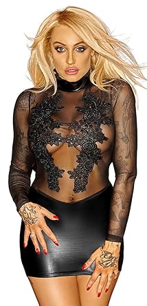 Noir Handmade Clubwear Minikleid Schwarz Partykleidung