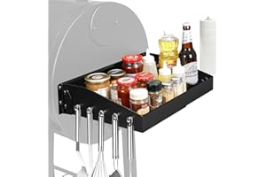 GRISUN Adjustable Grill Side Shelf - Folding Prep Table for Pit Boss 540/700FB, Camp Chef & Char Griller and Dyna-Glo