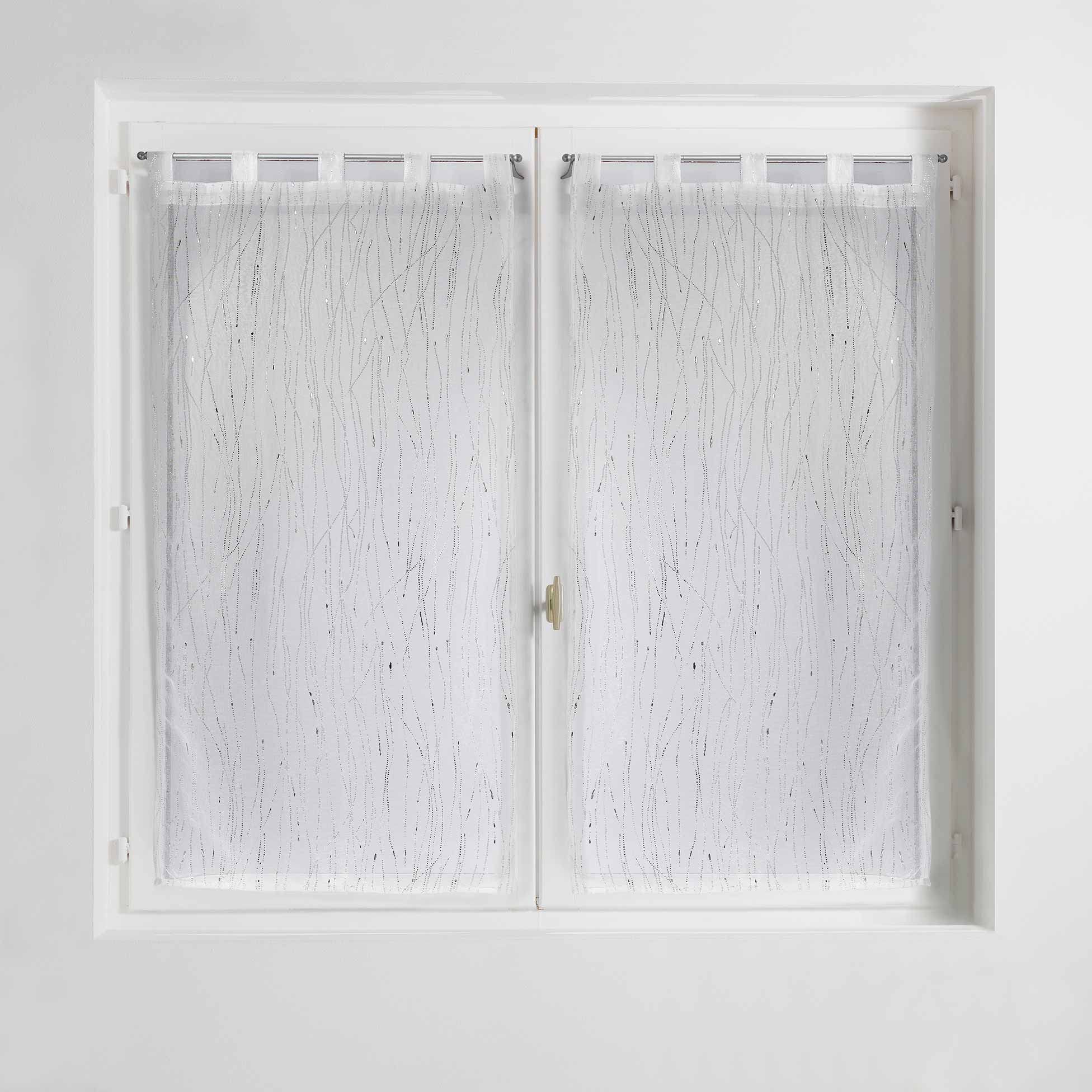 Douceur d'Interieur 1626528 Pair Polyester White 2 x 90 x 120 cm